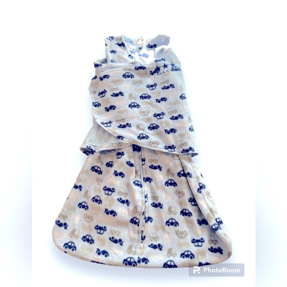 Halo 3-in-1 Microfleece Swaddle Blue with Car Print (3-6 Months)